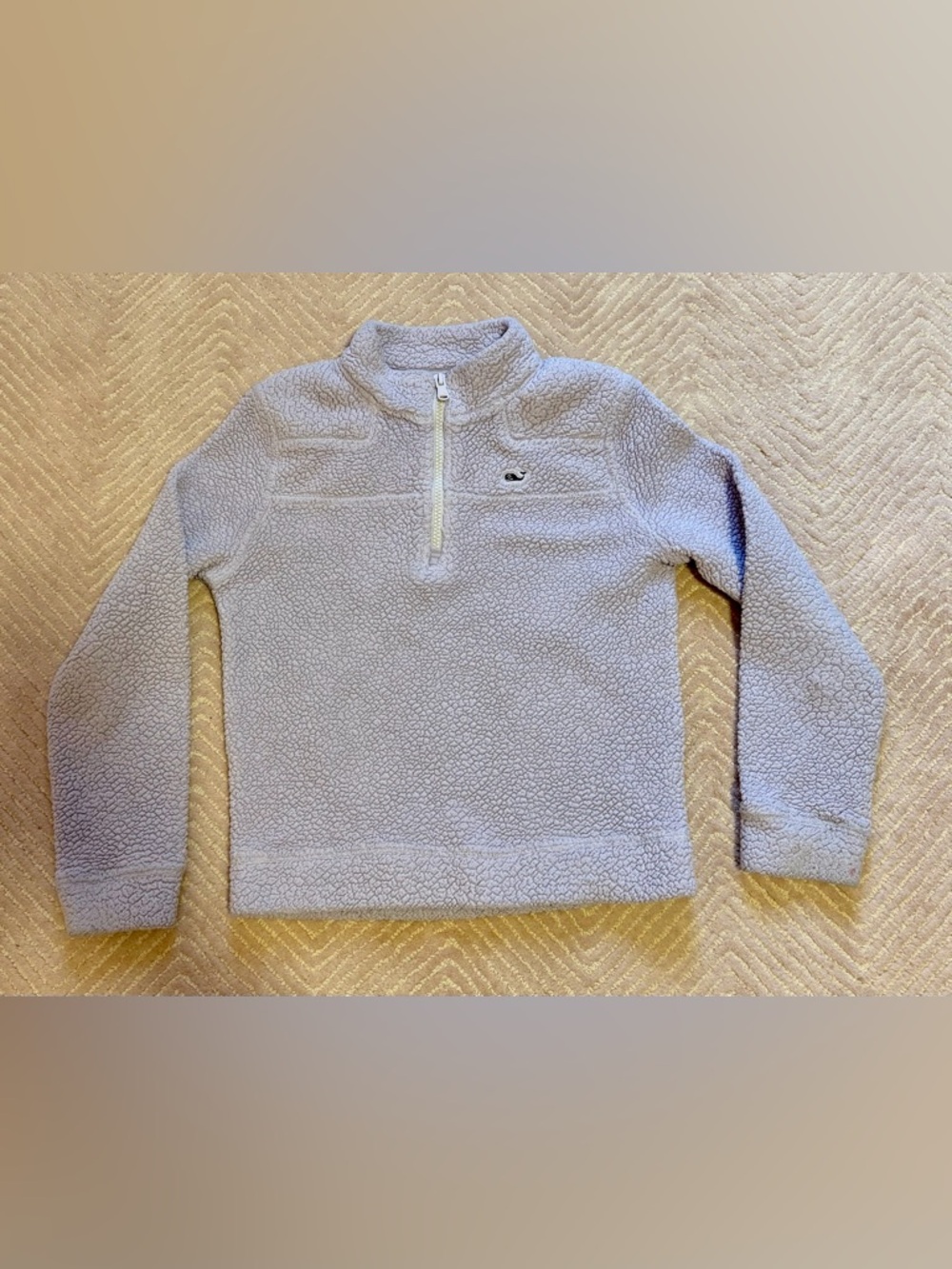 Vineyard Vines Light Lavender Sherpa Half-Zip Fleece